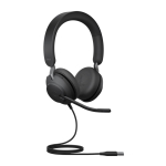 Jabra Evolve2 40 SE Headset Wired Head-band Office/Call center USB Type-C / USB Type-A Black PERJABSLU0084