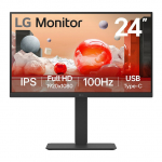 60,4cm/23,8" (1920x1080) LG 24BA650-B 16:9 FHD IPS 5ms 100Hz HDMI DP USB-C Speaker Pivot Black
