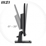 MSI Pro MP245G 24 Inch Monitor, FHD (1920 x 1080), 100Hz, IPS, 1ms, 1x HDMI 1.4b, 1x DP 1.2a output, 1x D-Sub(VGA), Built-in Speakers, Anti-Glare, Anti-Flicker, Less Blue light, T&Uuml;V Certified, VESA, Kensington, Black