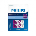STICK Philips USB 2.0 2-Pack 64GB Vivid Edition Magic Purple