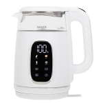 Adler Kettle with LED Display | AD 1305 | Electric | 2200 W | 1.7 L | Plastic | 360&deg; rotational base | White/Silver