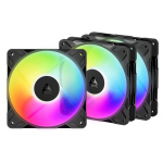 120mm ARCTIC Geh&auml;usel&uuml;fter P12 Pro Reverse A-RGB PWM 3er-Pack schwarz 4-pin