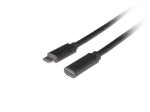 Lanberg Extension cord USB-C M/F 3.1 1.5m black