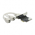 PCI Express x1 Karte zu 4 x Seriell RS-232 mit Spannungsversorgung 5 V / 12 V