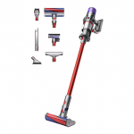 Dyson V11 Fluffy Kabelloser Staubsauger (Nickel/Rot)