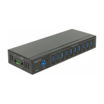 DELOCK Externer Industrie Hub 10 x USB 3.0 Typ-A mit 20 kV ESD Schutz
