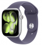Apple Watch Series 11 GPS+Cellular 42mm Silver Aluminium Case with Purple Fog Sport Band - M/L