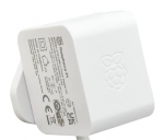 USB‑C Power Supply 5.1V 5A for Raspberry Pi &ndash; PD 9V/12V/15V, White, EU Plug