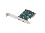 Lanberg Network card PCI EXPRESS X1 -> 2X USB-C 3.2 GEN 2X1 led low profile