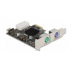 PCI Express x1 Karte zu 2 x PS/2 und USB Pfostenstecker - Low Profile Formfaktor
