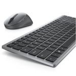 Dell Multi-Device Wireless Keyboard and Mouse Combo KM7120W - wireless - 2.4 GHz, Bluetooth 5.0 - QWERTY - Nordic - titan grey