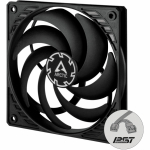ARCTIC P12 Slim PWM PST - Case fan - 120 mm - black - 120x120x15mm