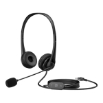 HP G2 - Headset - on-ear - wired - USB - shadow black