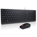 Lenovo Essential Wired Combo Keyboard and Mouse | Keyboard and Mouse Set | Wired | Mouse included | Nordic | Black