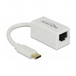 USB C > Adapter Netzwerk RJ45 (1000 MBit/s) wei&szlig; Delock