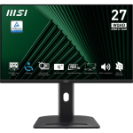 MSI Pro MP275QPG 27 Inch Monitor, QHD (2560 x 1440), 100Hz, IPS, 1ms, 2x HDMI 2.0b, 1x DP 1.2a output, Built-in Speakers, Anti-Glare, Anti-Flicker, Less Blue light, T&Uuml;V Certified, VESA, Kensington, 4-way adjustable stand, Black