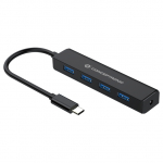 CONCEPTRONIC 4-Port Hub USB-C3.2Gen1->4xA3.0 o.Netz. sw 21304093