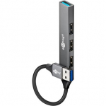 Goobay Slim 4-Port USB Hub, USB-A to USB-A, 5 Gbit/s | 74456 74456