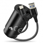 everActive Car charger CC-25C 2XUS B 12W + CABEL USB-C