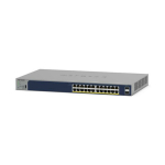 NETGEAR Smart GS724TPP - Switch - L3 Lite - Smart - 24 x 10/100/1000 (PoE+) + 2 x Gigabit SFP - Desktop, an Rack montierbar - PoE+ (380 W)