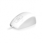Keysonic KSM-5030M - Wasserdichte Maus, Kabelgebunden USB-Anschluss, Silikon, Wasserdicht IP68, Scrollen mit Touchsensor, wei&szlig;