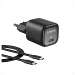 ANKER Charger 30W kompaktes GaN Schnellladegert 1x USB-C schwarz
