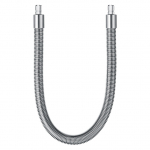24114 Milchschlauch mit Edelstahlummantelung Silber