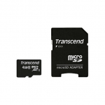 CARD 4GB Transcend Premium MicroSDHC 45MB/s +Adapter