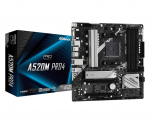 ASRock Motherboard A520M Pro4 AM4 4DDR4 HDMI/DP/VGA M.2 mATX