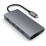 Satechi USB-C V2 Multi-Port Hub 8 in 1, Space Grau, ST-TCMA2M