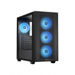 Chieftec Gamer Series Hunter 3 - Tower gaming - extended ATX - windowed side panel (tempered glass) - no power supply (ATX) - black - USB/Audio