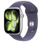Apple Watch S11 Aluminium Cellular 46mm Silber (Sportarmband nebelviolett) M/L