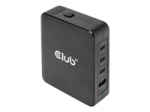 CLUB 3D International Travel Charger 140Watt GaN technology Four port USB Type-A1x and -C 3x PPS + Power DeliveryPD 3.1 Support