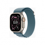 Apple Watch Ultra 3 GPS + Cellular 49mm Natural Titanium Case with Light Blue Alpine Loop - Medium | Apple