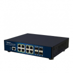 ALLNET Switch full managed Layer2+ 12 Port &bull; 8x GbE &bull; PoE Budget 300W &bull; 8x PoE at &bull; 4x SFP &bull; 10 & 19 &bull; L&uuml;fterlos &bull; JSON API &bull; ALL-SG8612PMJ