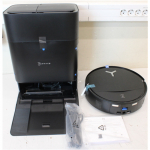 Renew. Ecovacs DEEBOT T80S OMNI BLACK Vacuum cleaner, Robot, Wet&Dry, 24800Pa, TruEdge 3.0, AIVI 3D 3.0, 6400 mAh, Black + Auto-empty sta | Ecovacs Robotic Vacuum Cleaner | DEEBOT T80S OMNI BLACK | Wet&Dry | 6400 mAh | 24800 Pa | Black | ITEM USED,