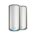 NETGEAR Orbi 970 series Quad-Band WiFi 7 Mesh System White 27Gbps 2 pieces 1year