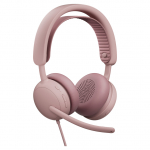 Logitech Zone Wired 2 Headset, ROSE
