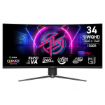 86,4 cm (34") 3440 x 1440 Pixel MSI 9S6-3DD94M-001 21:9 UltraWide Quad HD VA 0,5 ms 240 HDR DisplayPort HDMI USB-Hub Height VESA