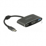 USB C > Adapter HDMI Buchse (DP Alt Mode) 4K 30 Hz + USB Typ-A + USB Type-C&trade; PD Delock