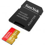 SANDISK Extreme microSDXC 128GB for Action Cams and Drones + SD Adapter + 1 year RescuePRO Deluxe up to 190MB/s & 90MB/s Read/Write speeds A2 C10 V30 UHS-I U3