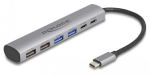 DeLOCK 6 Port USB Hub with 4 x USB Type-A female and 2 x USB Type-C female