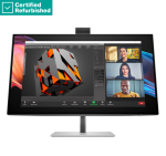 RENEW SILVER HP 727pm Series 7 Pro 4K Conferencing Monitor - 27" 3840x2160 UHD 400-nit 60Hz AG, IPS Black HDR 400, USB-C(100W/15W)/HDMI/DP Daisy-Chain, 5x USB-A, speakers, 5MP webcam, RJ-45 LAN, height adjustable/tilt/swivel/pivot, 1 years HP RENEW