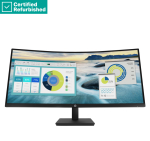 RENEW SILVER HP P34hc G4 Curved Charging Monitor - 34" 3440x1440 WQHD 250-nit 100Hz AG, Curved, VA, USB-C(65W)/HDMI/DisplayPort, 4x USB-A, speakers, height adjustable/tilt, 1 years HP RENEW T-21Y56AAR#ABU