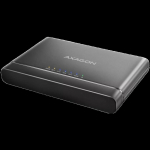 Axagon USB 3.2 Gen 2 adapter for connecting NVMe M.2 SSDs and SATA 2.5''/3.5'' drives with cloning function.