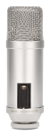 R&Oslash;DE Broadcaster Silver Studio microphone