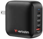 Verbatim Mini GaN Charger 100W 4 Port US plug with EU and UK adaptors