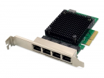 Digitus 4 port 2.5 Gigabit Ethernet network card, RJ45, PCI Express, Realtek chipset