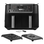 Ninja Foodi MAX Dual Zone, toidutermomeetriga, 9.5 L, 2470 W, must - Kuuma&otilde;hufrit&uuml;&uuml;r / AF451EU