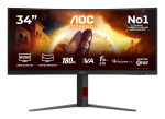 AOC G4 CU34G4CAP computer monitor 86.4 cm (34") 3440 x 1440 pixels UltraWide Quad HD LCD Black, Red